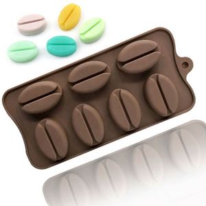 Échantillon Gratuit Usine 7 Moules en Silicone en Forme de Grains de Café pour Chocolat, Bac à Glaçons en Silicone, Moule en Résine OEM/ODM - Product Image 1