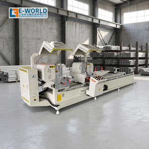 Sierra de Corte de Perfil de Acero Inoxidable de Alta Precisión EWORLD, Doble Cabezal, Control CNC PLC, Voltaje Personalizado, Fácil Operación - Product Image 1