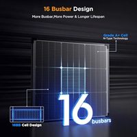 Module solaire photovoltaïque haute performance Maxsolar 260W monocristallin TOPCON à demi-cellules double vitrage BIPV pour applications résidentielles et industrielles