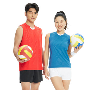 ชุดวอลเลย์บอลแบบยูนิเซ็กส์ คอวี แห้งเร็ว พิมพ์ลายแบบซับลิเมชั่น น้ำหนัก 280 กรัม ชุดกีฬาสำหรับผู้ใหญ่ ชุดฝึกซ้อมทีม - Product Image 1