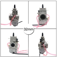 Karburator 32mm 34mm TM32 TM34 Karburator Geser Datar Spigot untuk Sepeda Motor KX 125 CR 250 125cc 250cc