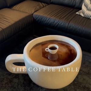 Đông Quan Chất lượng cao đồ nội thất tùy biến nhà máy OEM/ODM sang trọng Bảng sáng tạo khổng lồ màu trắng cốc cà phê hình dạng bàn cà phê - Product Image 2