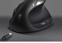 Mouse Nirkabel Vertikal Generasi Ketiga dari Produsen, Ergonomis untuk Gaming, Pelacakan Optik, LED Backlit, Produk Premium