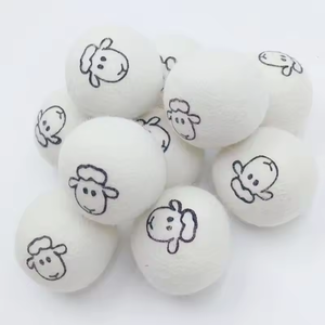 6pcs Reusable 7cm Wool Dryer <strong>Balls</strong> Custom Printed Organic Natural Fabric Softener Cleaning Laundry <strong>Washing</strong> <strong>Balls</strong> With Cotton Bag - Product Image 3