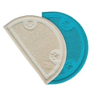 Tapete de PVC para mascotas, para cuencos individuales o dobles, para gatos y perros, tapete absorbente para arena de gatos - Product Image 5