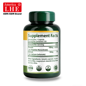 Fabricant de suppléments de vitamine B1 en gros, 100 mg pour l'énergie et le soutien du système nerveux, 120 capsules de vitamine B1 - Product Image 4