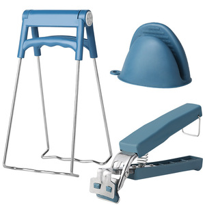 Pinces à vaisselle anti-brûlure en acier inoxydable résistant aux hautes températures, ensemble d'ustensiles de cuisine pour assiettes et bols - Product Image 5