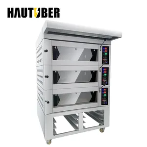Wholesale European Type Electric Deck Oven New Product from China 3 Layer 9 Tray Baking Equipment for Restaurants