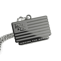 Collier avec pendentif personnalisé en acier inoxydable, gravure de logo, breloque, cadeau, bijoux de mode