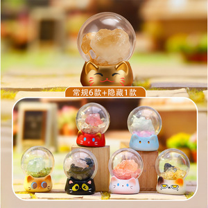 ตุ๊กตาคริสตัล Yu Mo Craft Meow แบบกล่องสุ่ม ของตกแต่งโต๊ะทำงาน น่ารัก รูปทรงกลม ของขวัญสำหรับเด็กผู้หญิง - Product Image 1