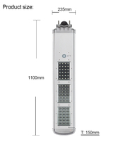 Lampadaire solaire LED pour l'extérieur 10W 30W lampadaire solaire tout-en-un IP 65 étanche