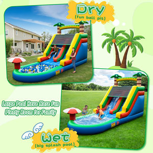 Tobogán Acuático Inflable Comercial <span class=keywords><strong>con</strong></span> <span class=keywords><strong>Piscina</strong></span>, Castillo Inflable para Niños y Adultos, Ideal para Fiestas en el Patio Trasero - Product Image 1