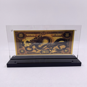 China dragón Zodiaco <span class=keywords><strong>diez</strong></span> <span class=keywords><strong>mil</strong></span> <span class=keywords><strong>millones</strong></span> trillones dinero plástico chapado en oro billete - Product Image 6