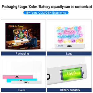 Ensemble de jouets de <span class=keywords><strong>dessin</strong></span> pour enfants, tableau de <span class=keywords><strong>dessin</strong></span> et d'écriture LED portable, éducatif, <span class=keywords><strong>batterie</strong></span> rechargeable pour enfants - Product Image 6
