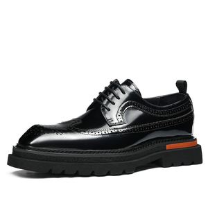 Nouvelles chaussures en cuir italiennes faites à la main, décontractées, formelles, avec lacets et semelles rigides pour hommes - Product Image 6