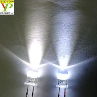 Precio barato Led diodo cálido 2800K 5mm luces DC 3V 20mA lente transparente redonda componentes electrónicos diodos emisores de luz bombillas