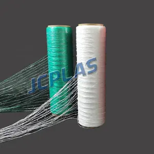 -Peregangan Pallet Net Wrap Plastik Bersih 100% Perawan HDPE Putih Packing untuk Buah Transportasi Kemasan