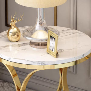 SUKE a buon mercato in acciaio inox Base bianco marmo <span class=keywords><strong>tavolo</strong></span> da caffè <span class=keywords><strong>50x50</strong></span> mobili angolo tavolino per la vendita - Product Image 4