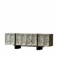 Meuble TV et Meuble Mural d'Entrée en Bois Massif Style Vintage, Design Artistique, Vente Directe Usine, Personnalisable