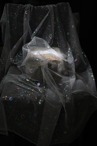 In Stock Sale Iridescent Foil Tulle <strong>Fabric</strong> <strong>constellation</strong> Design <strong>Fabric</strong>