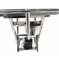 Table d'opération pour animaux de compagnie, hauteur réglable, acier inoxydable 304, table de traitement chirurgical électrique à levage plat