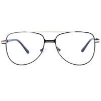 Nueva Llegada: Montura de Gafas Retro de Moda, Lentes para Hombre, Diseño de Montura Metálica, Gafas Ópticas
