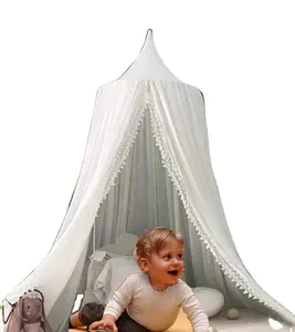 Wholesale price White bed canopy Cute girl room Boy reading for kids to play Hanging canopy crib canopy