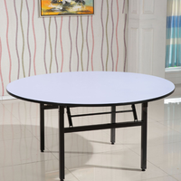 Table de banquet pliante bon marché en gros pour restaurant école hôtel et extérieur table à manger en bois et fer durable en plastique