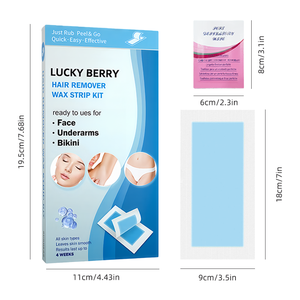 Bandes de <span class=keywords><strong>cire</strong></span> dépilatoire naturelle à usage nomade OEM ODM pour une épilation rapide et <span class=keywords><strong>facile</strong></span> du visage, des jambes, des bras et du corps - Product Image 2