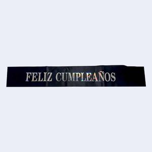 Striscione di Auguri di Buon Compleanno con Lettere Iridescenti, Banner Nero per Decorazioni di Compleanno in Carta - Product Image 1