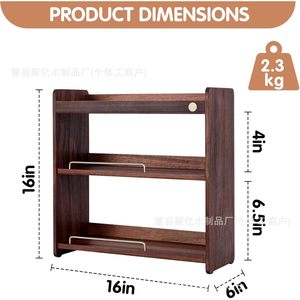 Kaotgot Wooden <b>Shelf</b> 3 Tier Countertop Storage <b>Rack</b> For Kitchen Desktop Display Organizing - Product Image 4