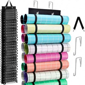 Vinyl Organizers Holder Holds up to 48 <b>Rolls</b> Wall-Mount Vinyl Holder Bag for Craft Room Organizers and Storage - Product Image 3
