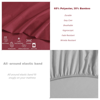 Parure de draps de luxe en microfibre de bambou, ensemble de literie rafraîchissant très populaire, parure de draps en mélange bambou-polyester