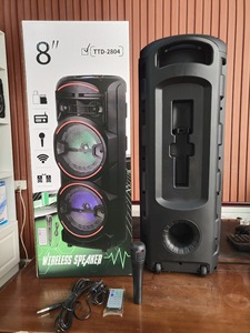 NUEVO DISEÑO 20W Doble bocina Sistema de cine en casa de 8 pulgadas Karaoke Party Disco Altavoz estéreo HIFI de alta potencia - Product Image 5