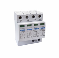 Parafoudre TY-40 1+1 AC 40KA SPD monophasé certifié Type T2 pour la protection contre la foudre des équipements électroniques