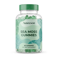 Gummies de mousse de mer naturelle Ausreson OEM, fournisseur bio, sans sucre, végétaliennes, complément alimentaire, marque privée, vente en gros