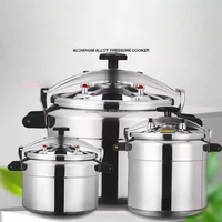 Casserole à pression en alliage d'aluminium écologique avec système de verrouillage de sécurité pour cuisinière à gaz et usage domestique ou en restaurant