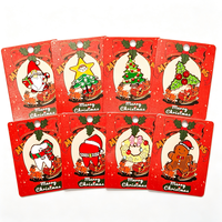 Ensemble de pin's en émail personnalisés OEM avec strass étincelants, motifs Père Noël, Arbre de Noël et dents, pin's de revers en métal pour les fêtes