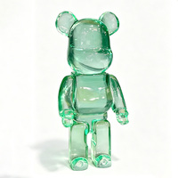 Statue BearBrick en résine transparente, modélisée à la main, design artistique gratuit, couleur personnalisable, pour la décoration moderne de la maison, objets de collection