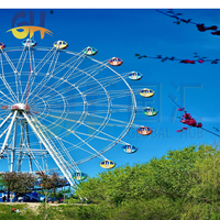 Grande Roue Géante de 50m, 65m, 88m, 101m à Spécifications Variées à Vendre pour Parc d'Attractions, Fête Foraine, Équipement d'Attraction