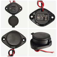 Yüzey Montajlı IP67 12V 24V Evrensel Çift Portlu Otobüs Araba Soketi Qc3.0 Usb Type C 30W Pd Araç Şarj Cihazı Motosiklet Deniz Araçları Açık Hava Kullanımı İçin