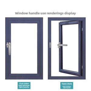 <span class=keywords><strong>Poignée</strong></span> de fenêtre à battant de Type 50 <span class=keywords><strong>poignée</strong></span> de pont cassé à sept caractères en alliage d'aluminium pour accessoires de fenêtre de porte coulissante - Product Image 3