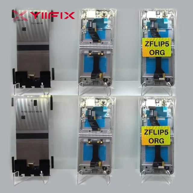 Mobile Phone Part Original Super AMOLED Panel LCD Touch Screen Digitizer Assembly for Z Flip 5 F731B Display Frame 1 Year