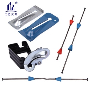 Attaches pour coffrage en contreplaqué de béton, extrémité longue, extrémité courte, attache à clip avec cône en plastique - Product Image 3