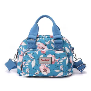 Women's Nylon Floral Shoulder Bag Crossbody Bag Messenger Bags Handbags With Adjustable Strap Waterproof