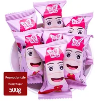 Bonbons croquants aux cacahuètes en gros, sans additifs, saveurs originales et rose, friandises pour fêtes et mariages