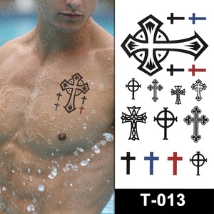 Tatuajes Temporales de <span class=keywords><strong>Cruz</strong></span> Pequeños, Resistentes al Agua, para Mujeres y Hombres, Venta al Por Mayor - Product Image 2
