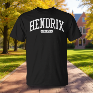 T-shirt style collège Hendrix Oklahoma, unisexe, taille adulte moyenne - Product Image 3
