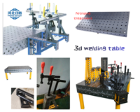 Meja Las Baja Q355B Profesional 3D dengan Resolusi yang Dapat Disesuaikan, Perlengkapan Meja Las 3D