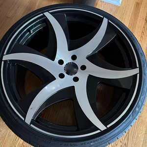 RCSR Llantas Deportivas de 5 Radios y 24 Pulgadas 5x114.3 5x120, Ruedas Forjadas en Negro Mecanizado para Toyota Camry, Honda Civic, Nissan Altima Sedán - Product Image 5